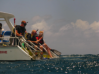 diving from a boat